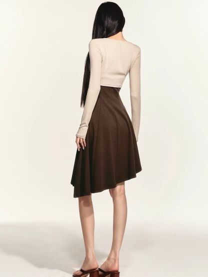 Gwenore Cropped Tie-Front Cardigan & Asymmetric Hem Dress (Sold Seperately)