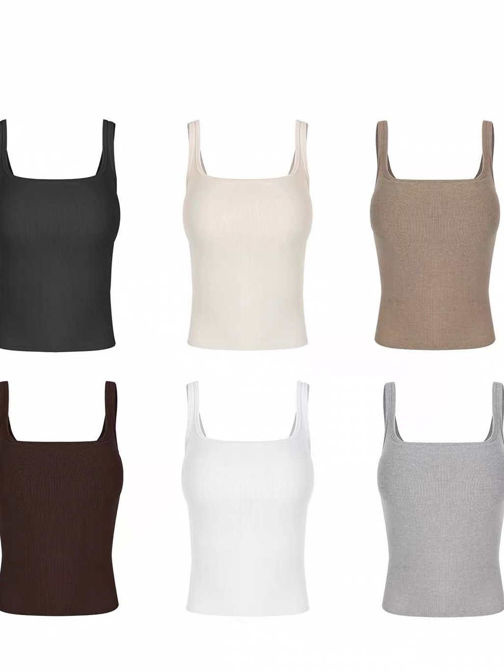 Gadar Essential Rib-Knit Padded Tank Top