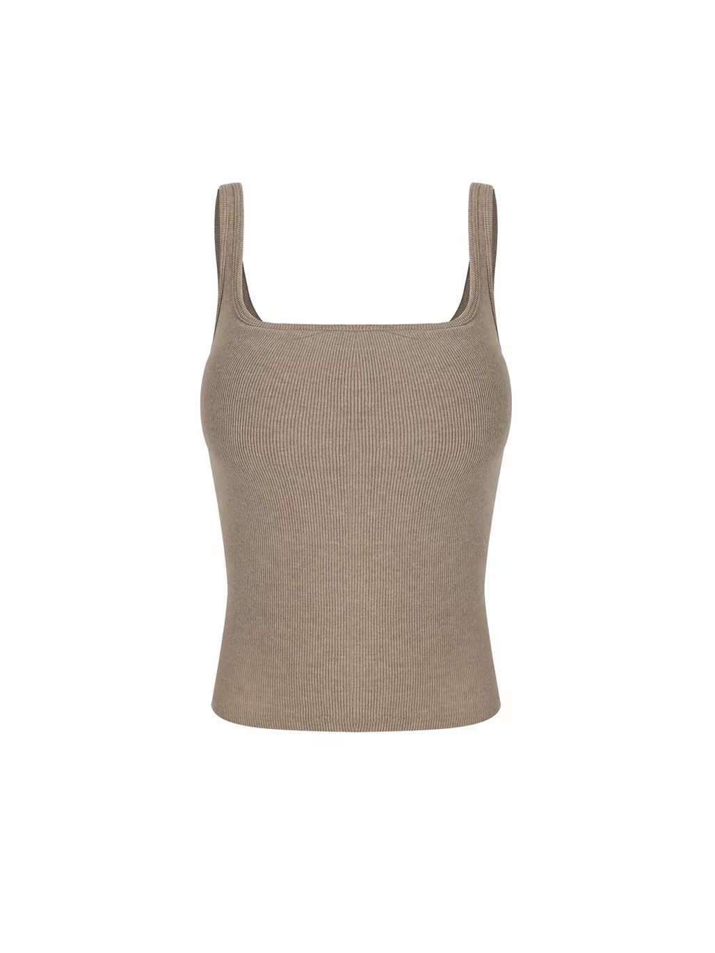 Gadar Essential Rib-Knit Padded Tank Top