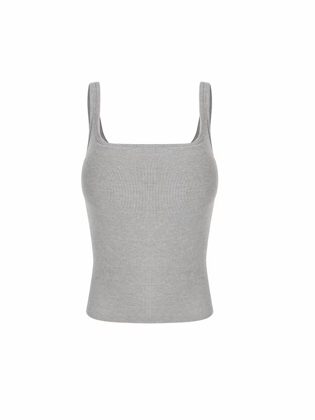 Gadar Essential Rib-Knit Padded Tank Top