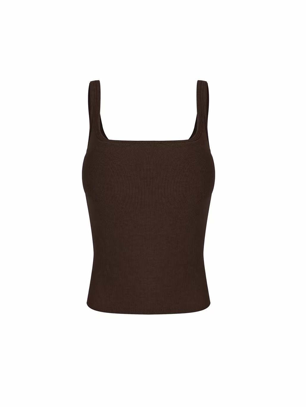Gadar Essential Rib-Knit Padded Tank Top