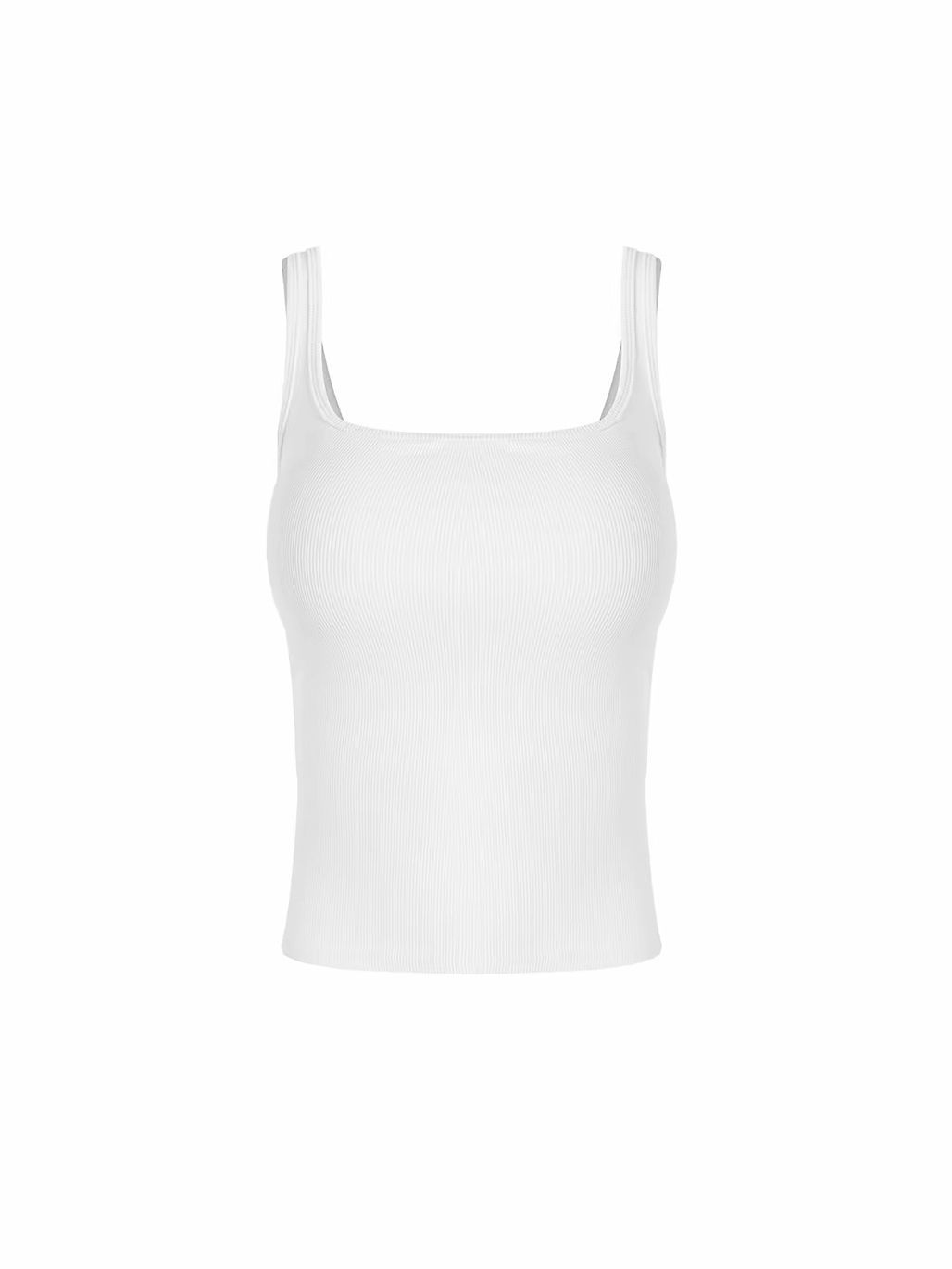 Gadar Essential Rib-Knit Padded Tank Top