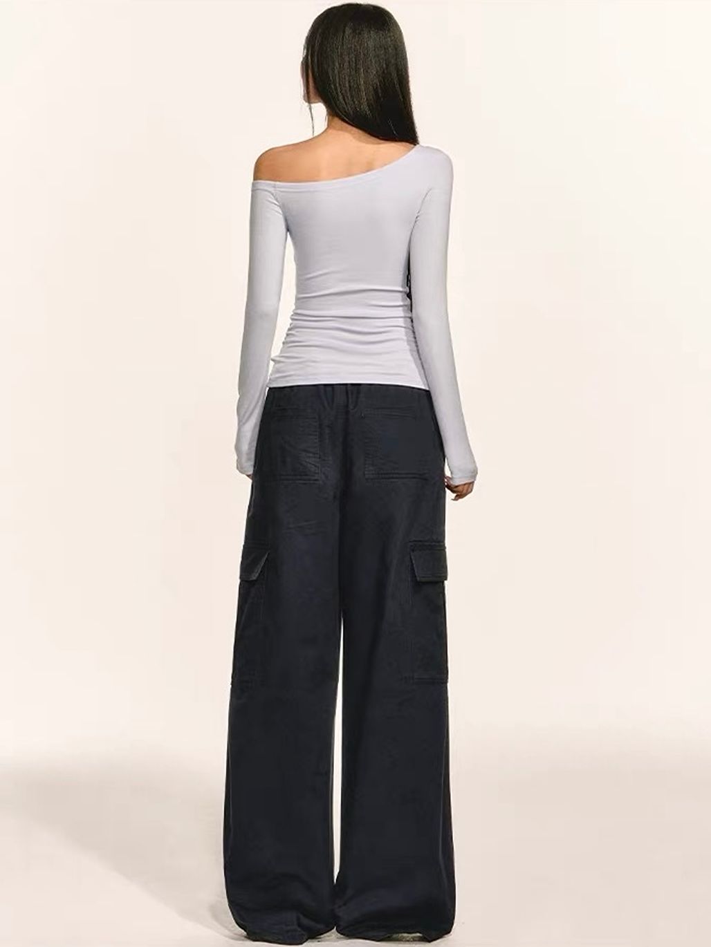 Gwinyth Off-Shoulder Henley Fitted Top