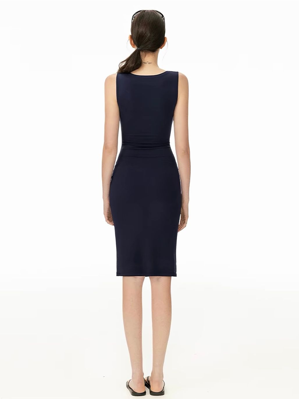Grettina Second-Skin Sleeveless Bodycon Midi Dress