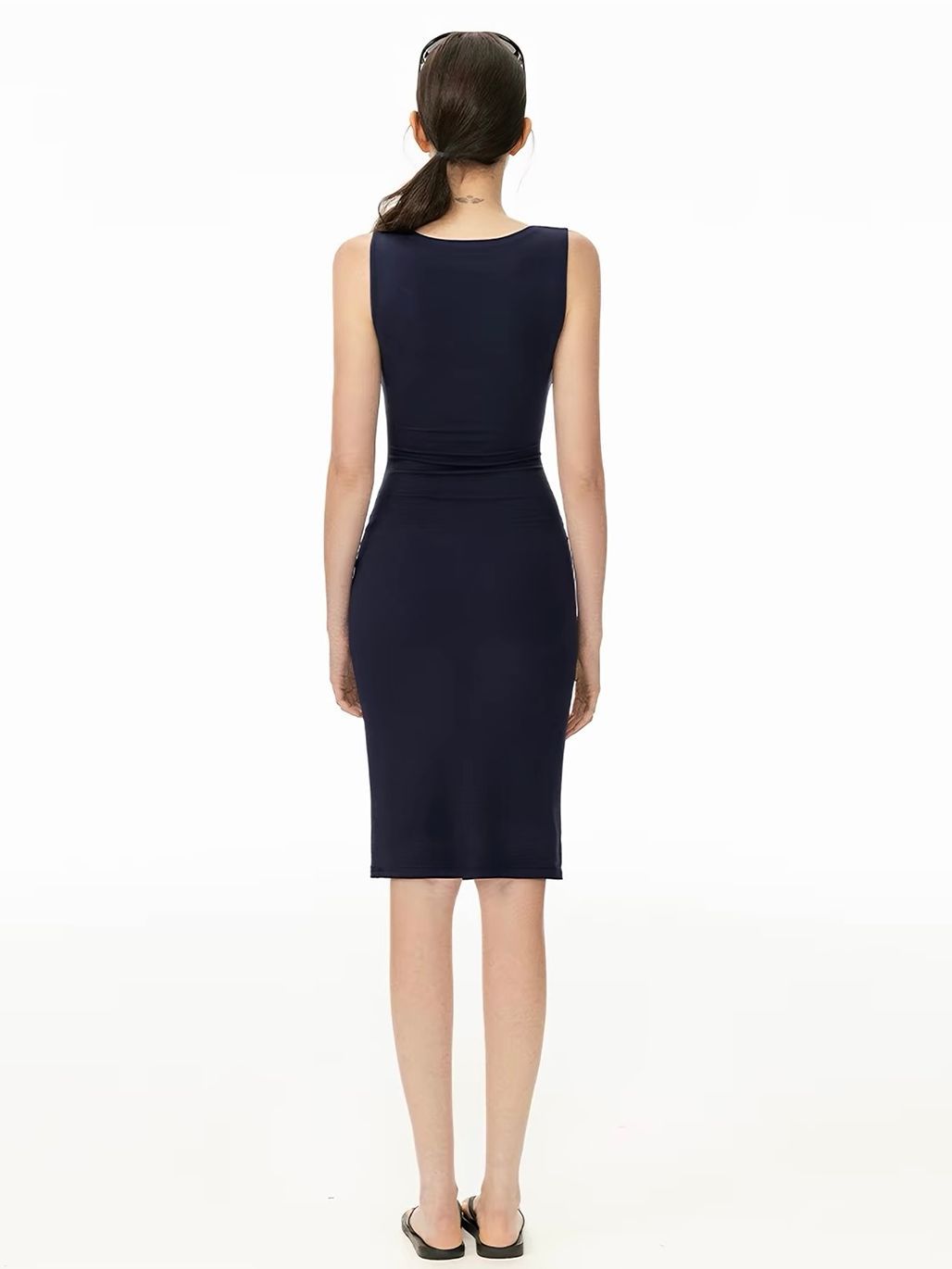 Grettina Second-Skin Sleeveless Bodycon Midi Dress
