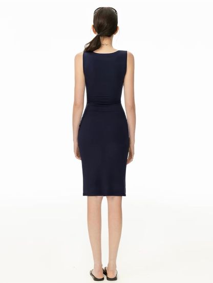 Grettina Second-Skin Sleeveless Bodycon Midi Dress