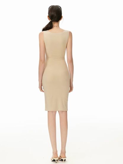 Grettina Second-Skin Sleeveless Bodycon Midi Dress