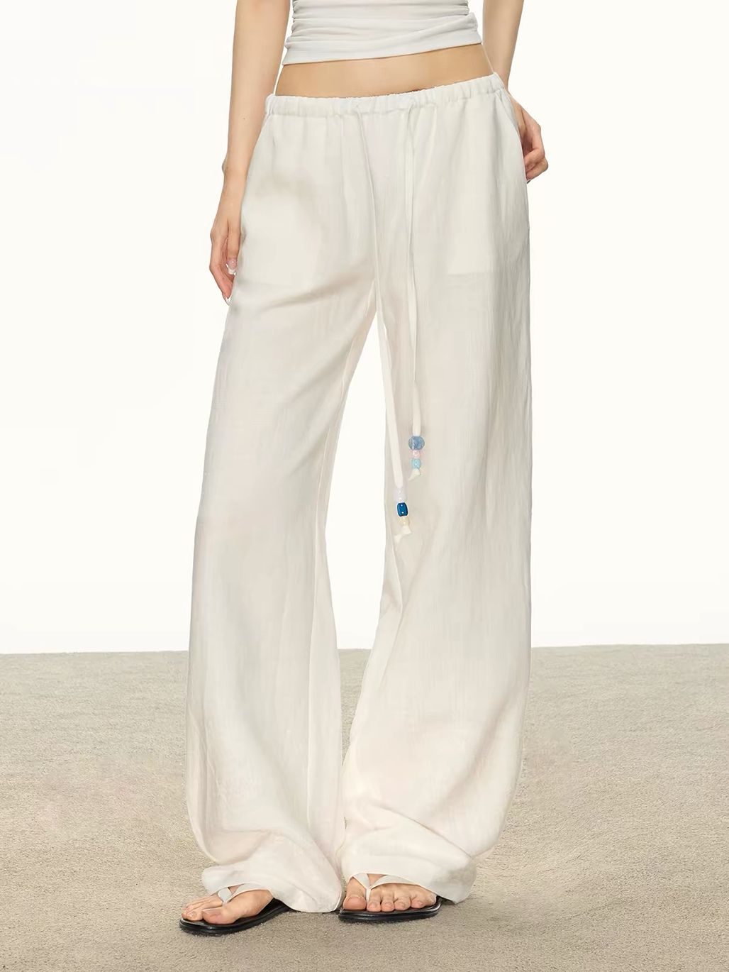 Gjerta Tencel Linen Blend Drawsrting Pants