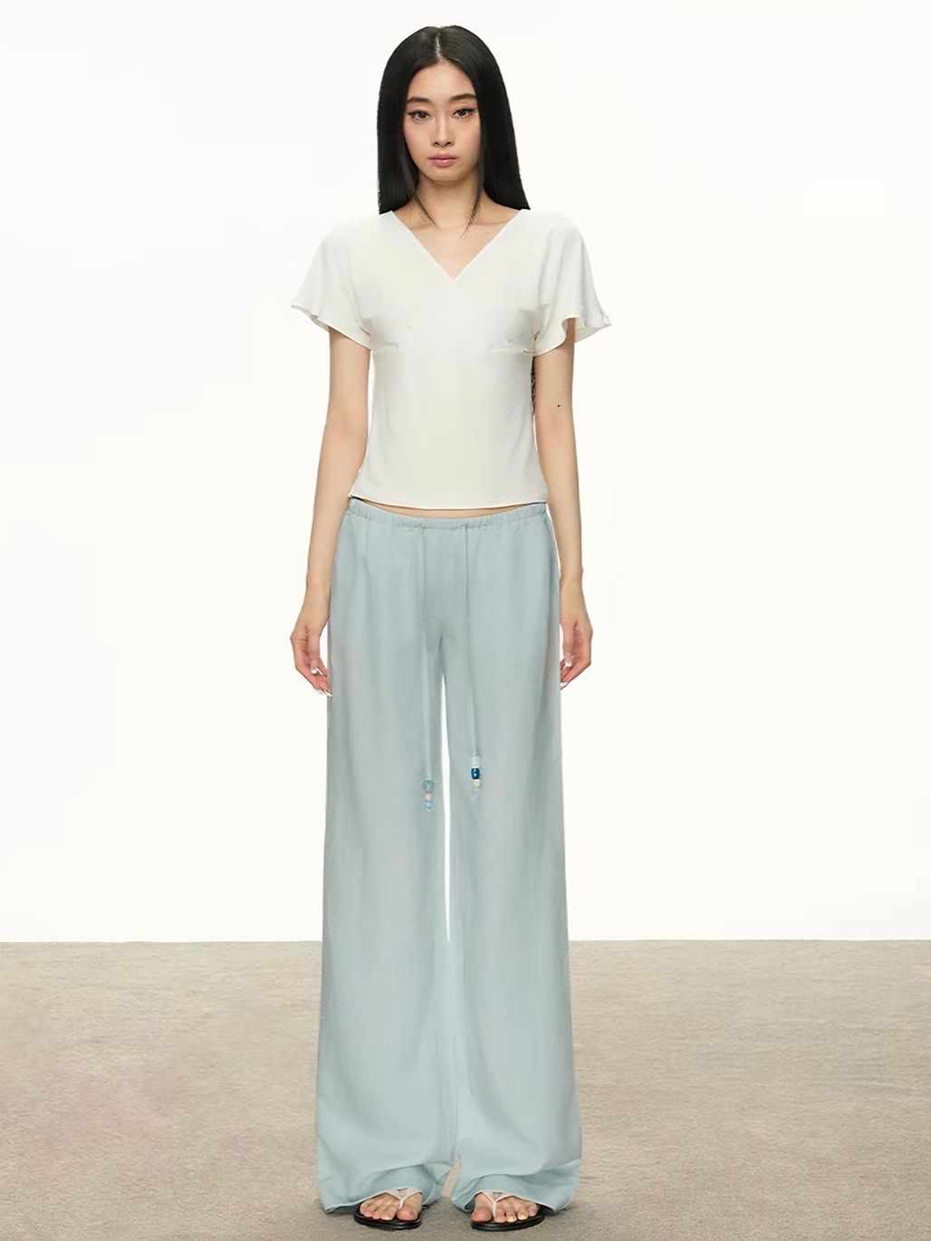 Gjerta Tencel Linen Blend Drawsrting Pants