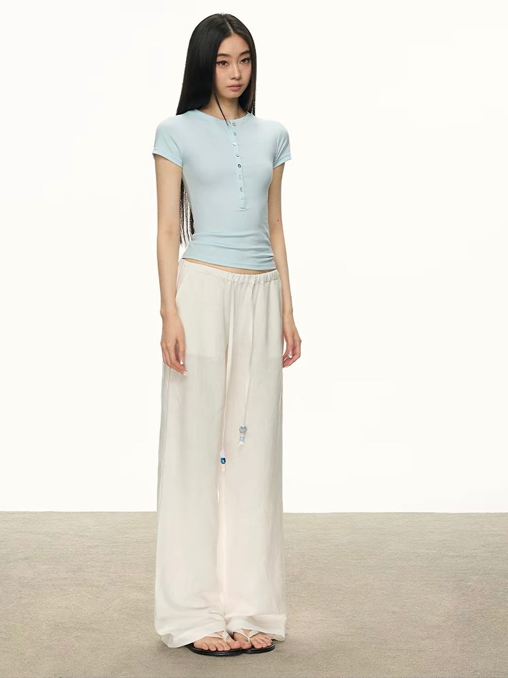 Gjerta Tencel Linen Blend Drawsrting Pants