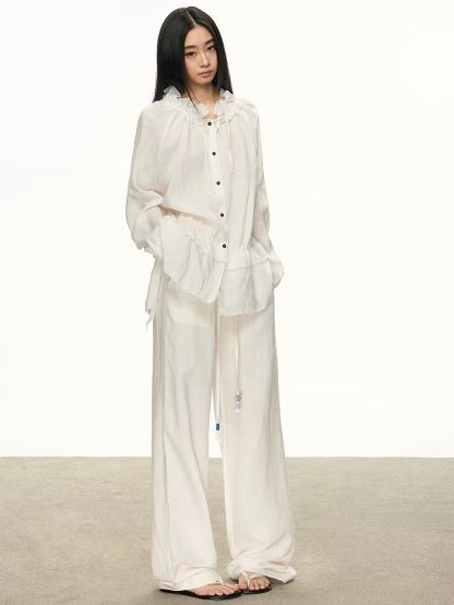 Gjerta Tencel Linen Blend Drawsrting Pants