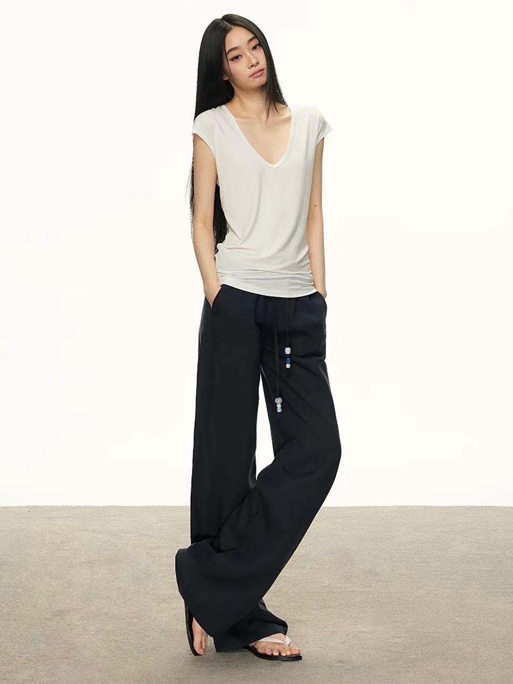 Gjerta Tencel Linen Blend Drawsrting Pants