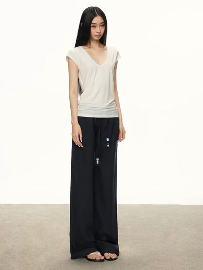 Gjerta Tencel Linen Blend Drawsrting Pants