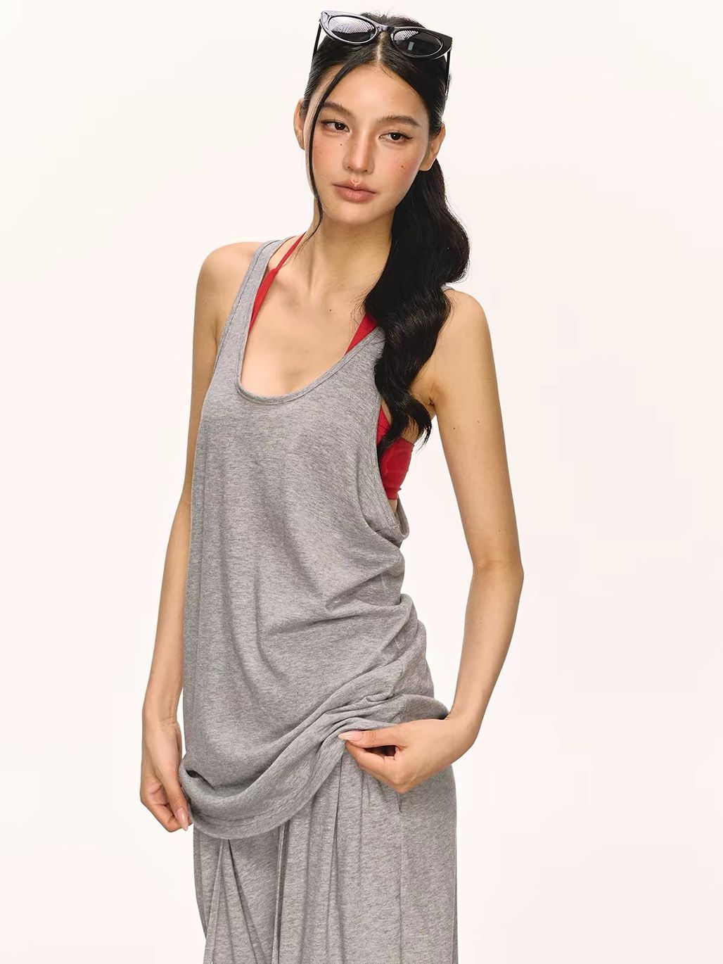 Gaagii Relaxed Racerback Tank & Wide-Leg Pants Set