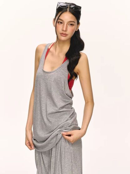 Gaagii Relaxed Racerback Tank & Wide-Leg Pants Set