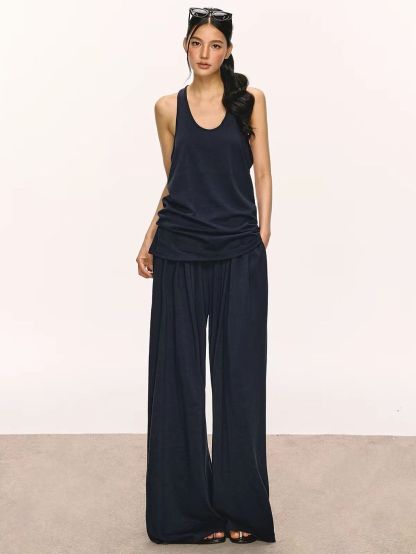 Gaagii Relaxed Racerback Tank & Wide-Leg Pants Set