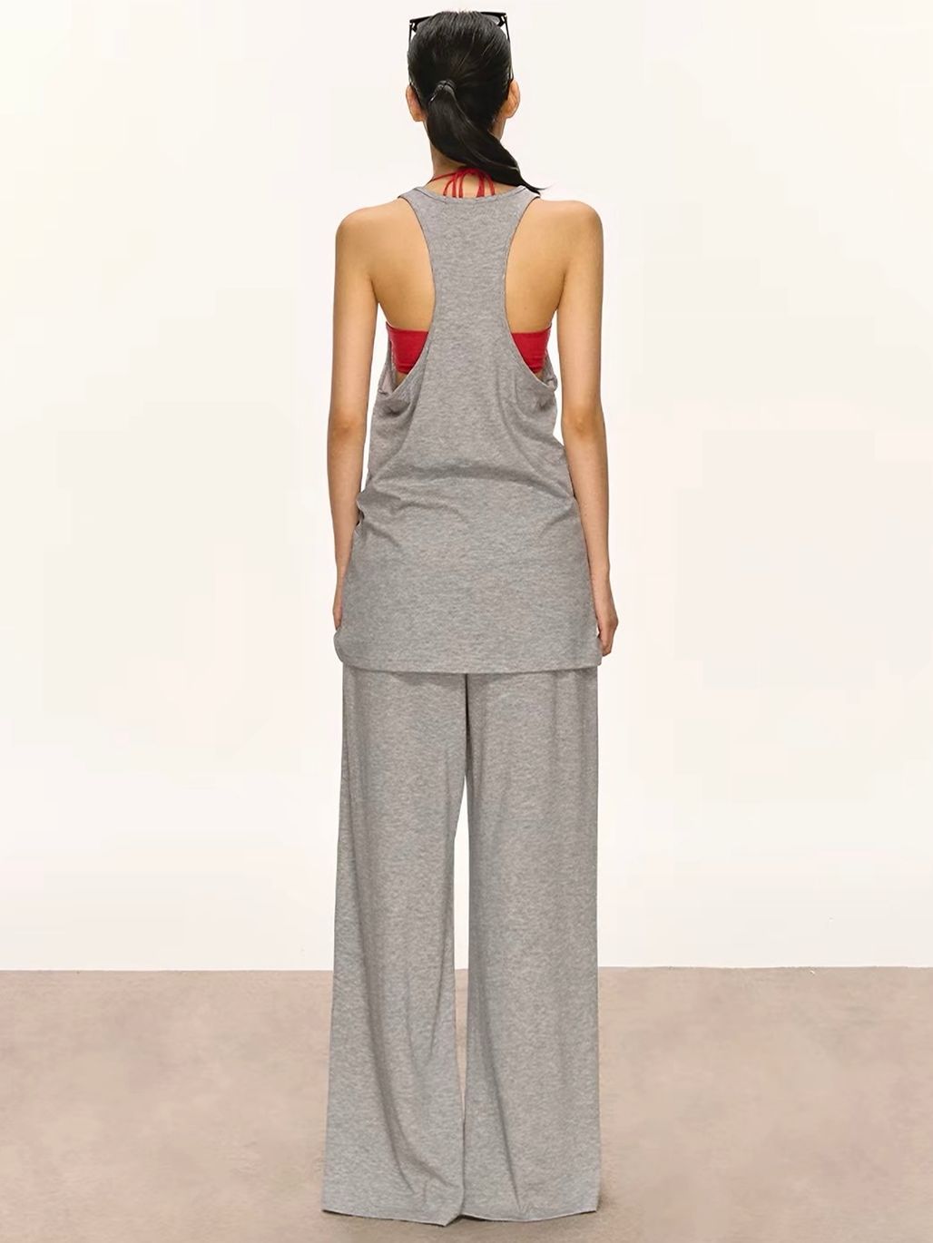 Gaagii Relaxed Racerback Tank & Wide-Leg Pants Set