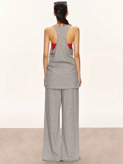 Gaagii Relaxed Racerback Tank & Wide-Leg Pants Set