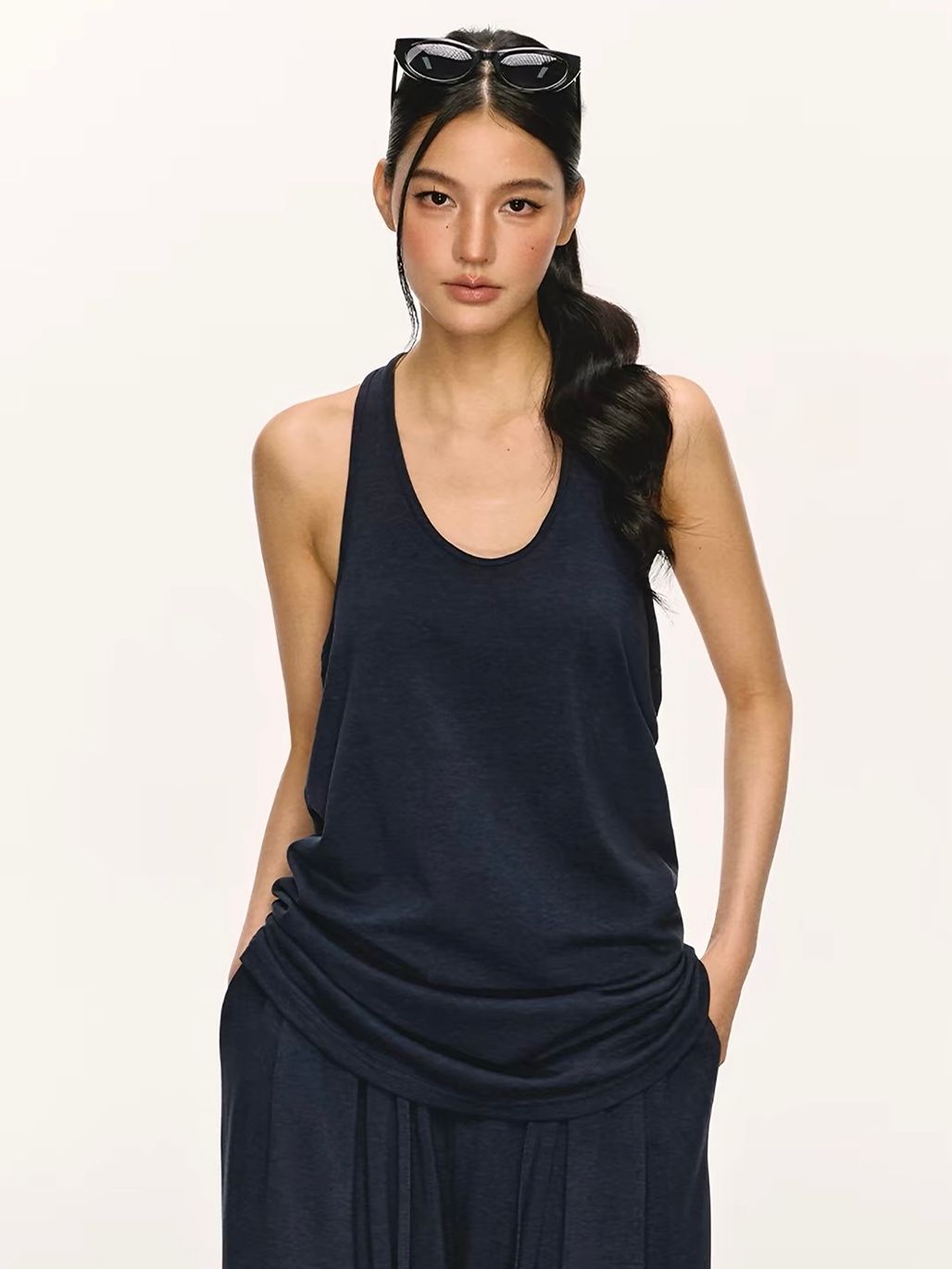 Gaagii Relaxed Racerback Tank & Wide-Leg Pants Set