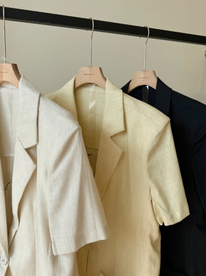 Alma Soft Structured vest Jacket & Bermuda Set