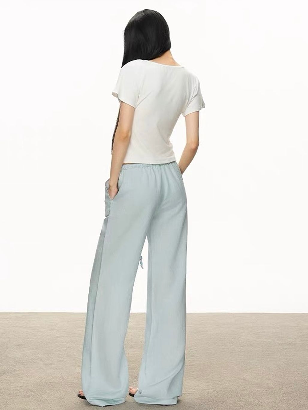 Gin Flutter-Sleeve Wrap Fitted Top