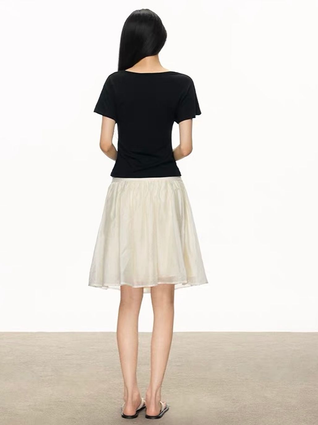 Gin Flutter-Sleeve Wrap Fitted Top