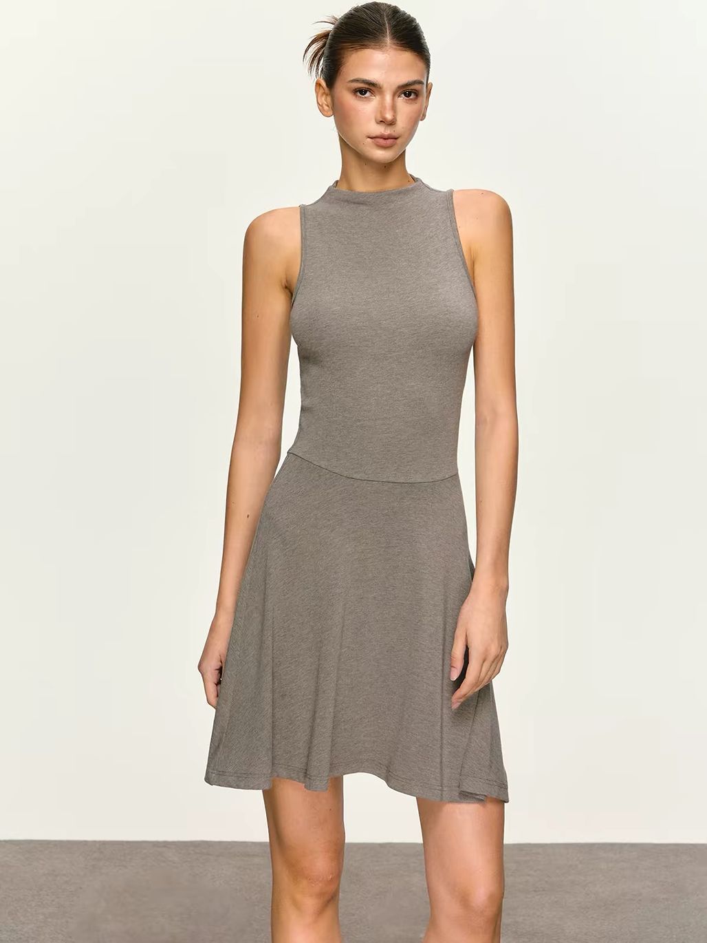 Glenroy High-Neck Sleeveless Fit-and-Flare Dress