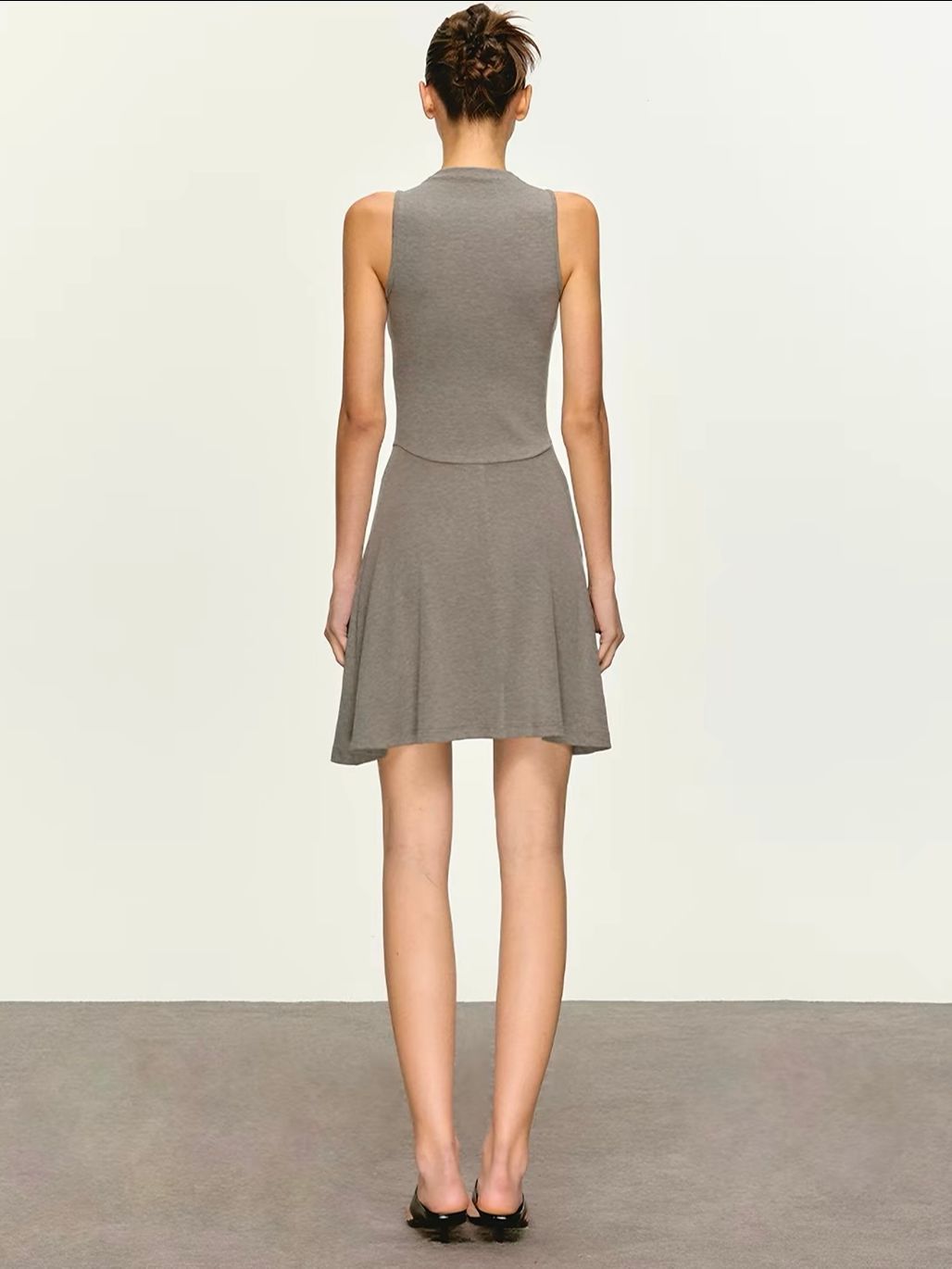 Glenroy High-Neck Sleeveless Fit-and-Flare Dress