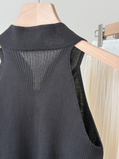 Li Hua Halter Neck Oriental Mesh Top