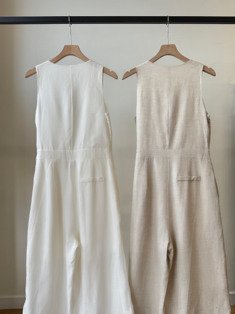 Antonia V Collar Belted Wide Leg Jumpsuit