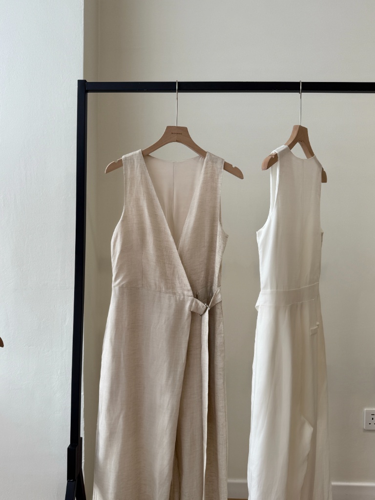 Antonia V Collar Belted Wide Leg Jumpsuit