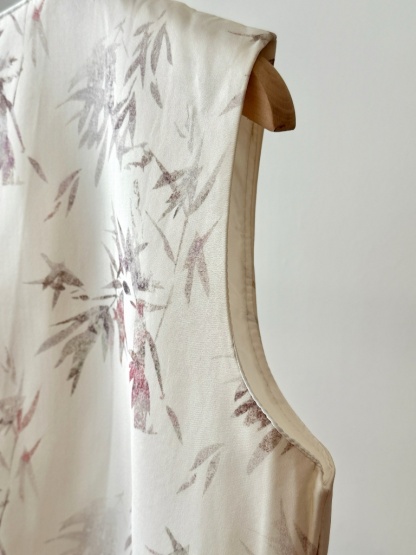 Li Tang Feather Trim Oriental Vest