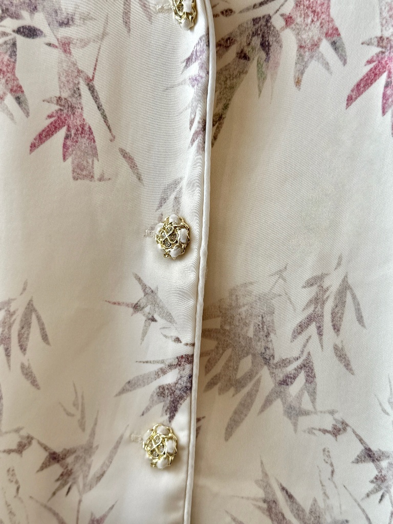 Li Tang Feather Trim Oriental Vest