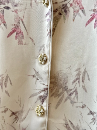 Li Tang Feather Trim Oriental Vest