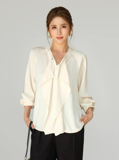 Freya Flowy Tie Satin Top 
