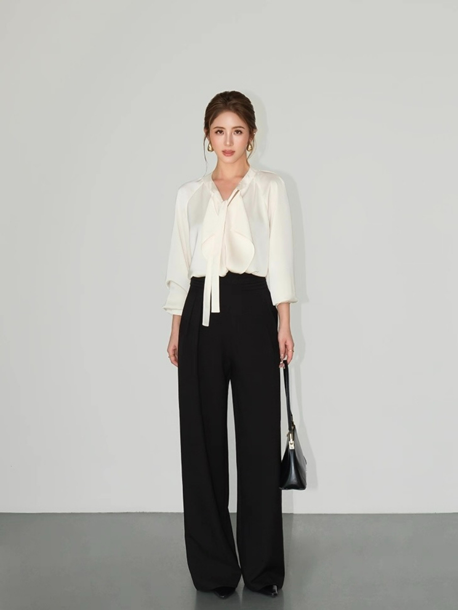 Freya Flowy Tie Satin Top 