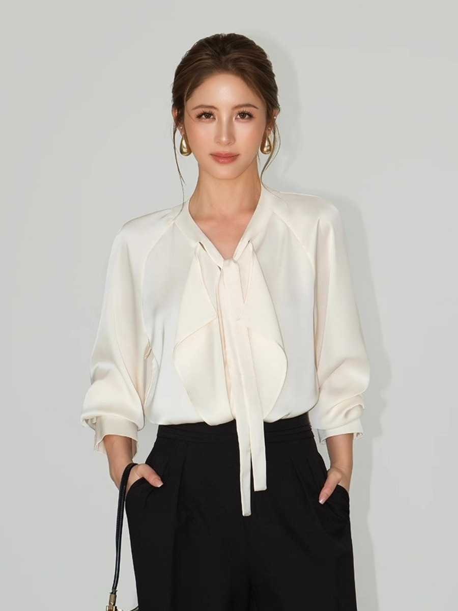Freya Flowy Tie Satin Top 