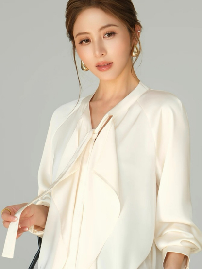 Freya Flowy Tie Satin Top 