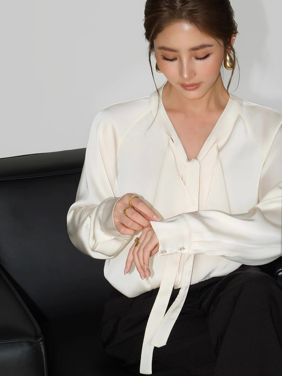 Freya Flowy Tie Satin Top 