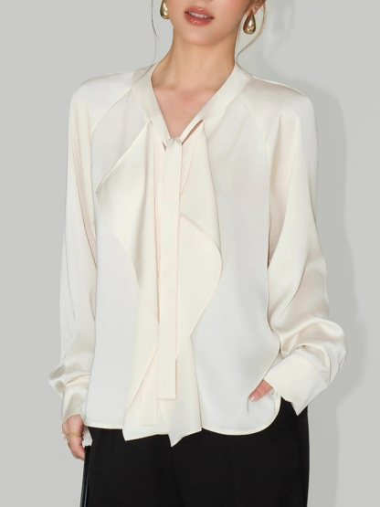 Freya Flowy Tie Satin Top 