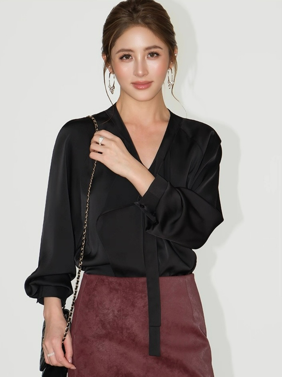 Freya Flowy Tie Satin Top 