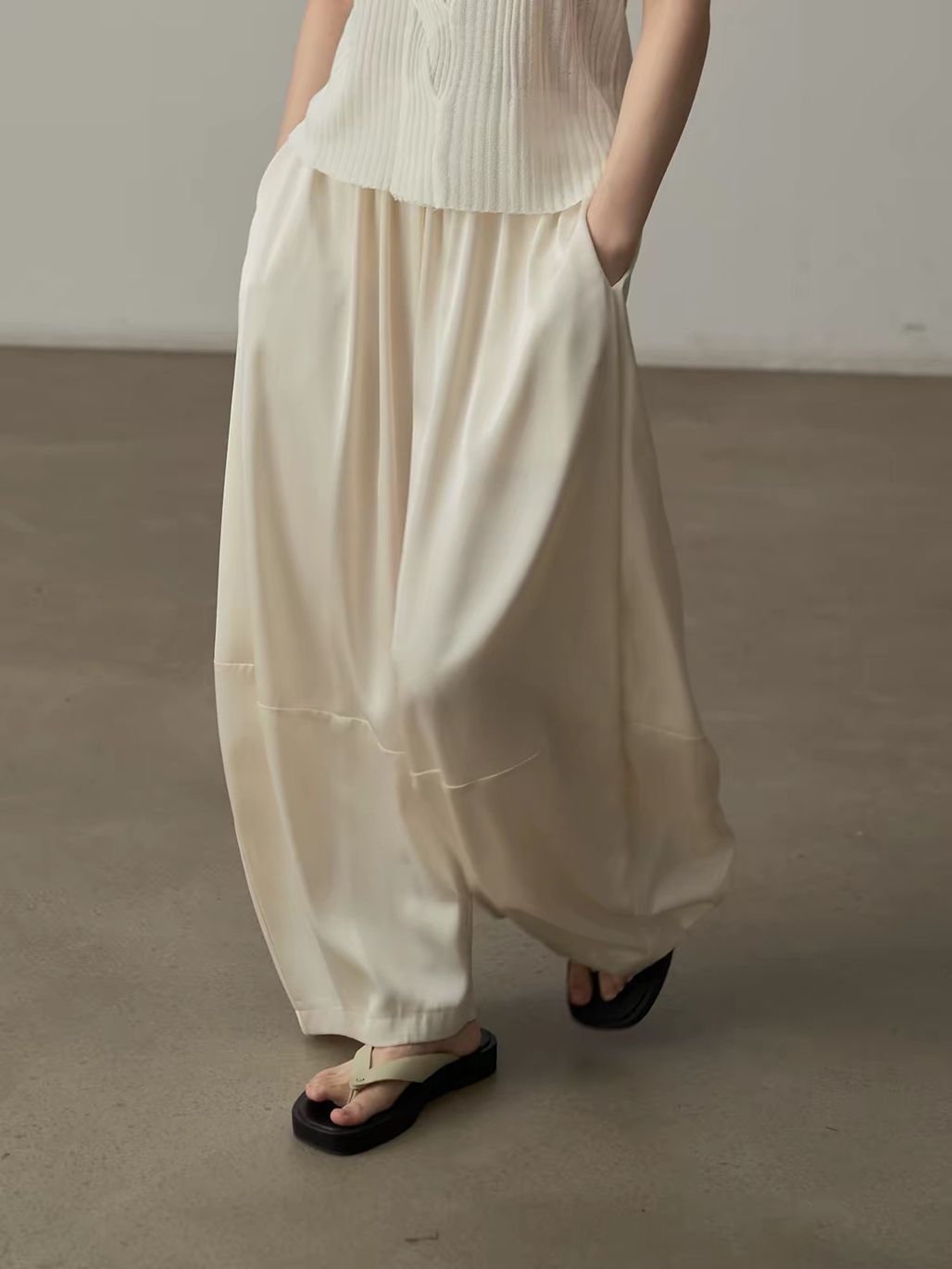 Yan Bang Draped Balloon-Leg Pants