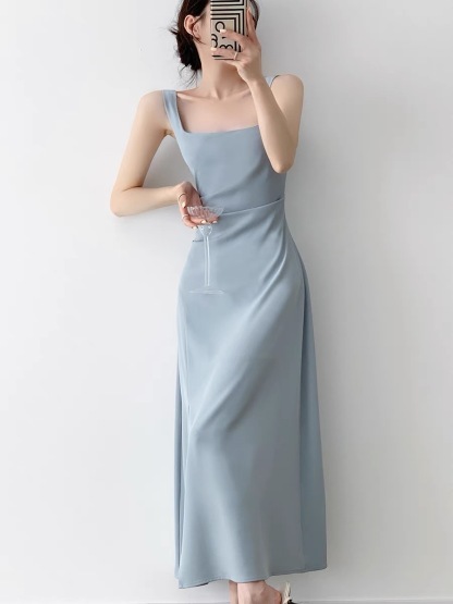 Cerlyn Square Neck Maxi Dress-The Black Bow-