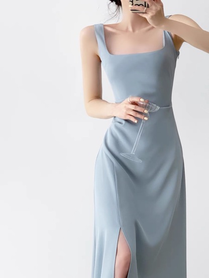 Cerlyn Square Neck Maxi Dress-The Black Bow-