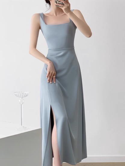 Cerlyn Square Neck Maxi Dress-The Black Bow-