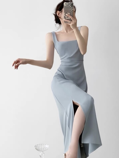Cerlyn Square Neck Maxi Dress-The Black Bow-