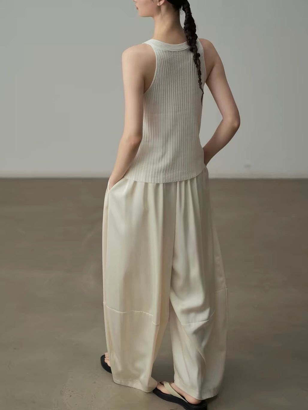Yan Bang Draped Balloon-Leg Pants