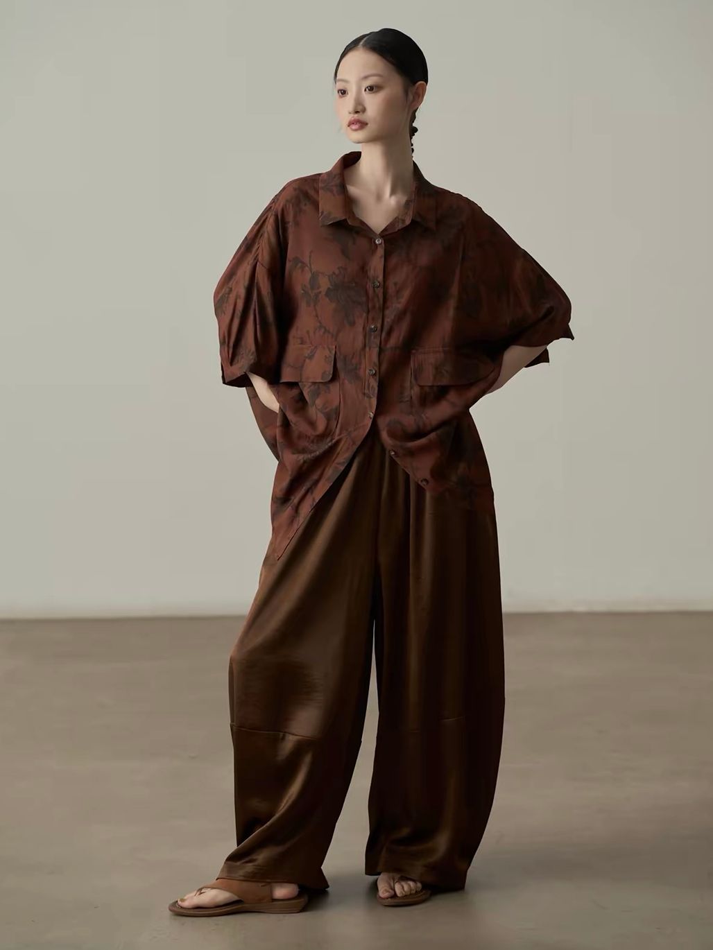 Yan Bang Draped Balloon-Leg Pants