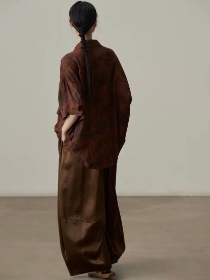 Yan Bang Draped Balloon-Leg Pants