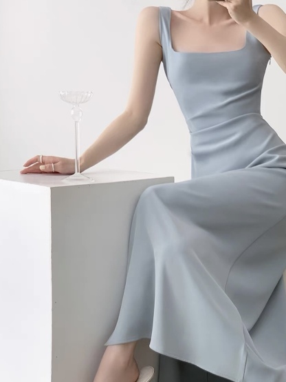 Cerlyn Square Neck Maxi Dress-The Black Bow-